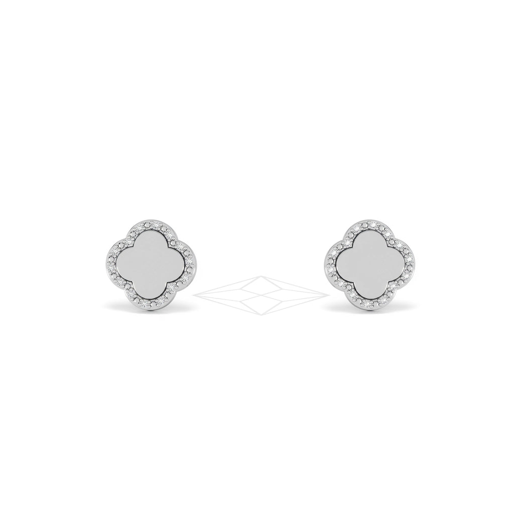 Florence 0.08ct Lab Diamond Halo Stud Earrings in Sterling Silver
