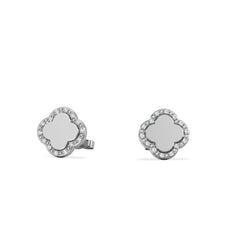 Florence 0.08ct Lab Diamond Halo Stud Earrings in Sterling Silver