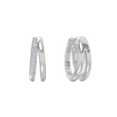 Heritage 0.10ct Lab Diamond Split Huggies Earrings in Sterling Silver