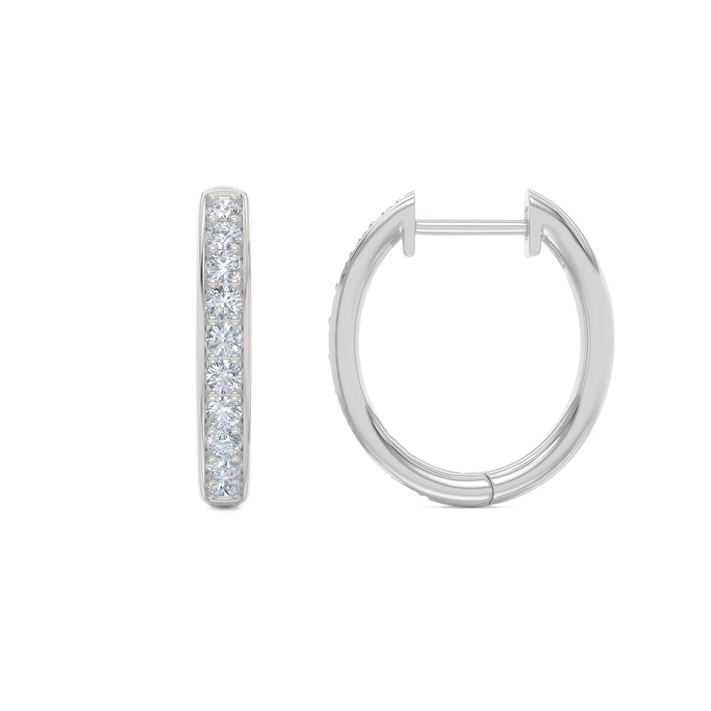 Heritage 0.50ct Lab Diamond Hoop Earrings in Sterling Silver