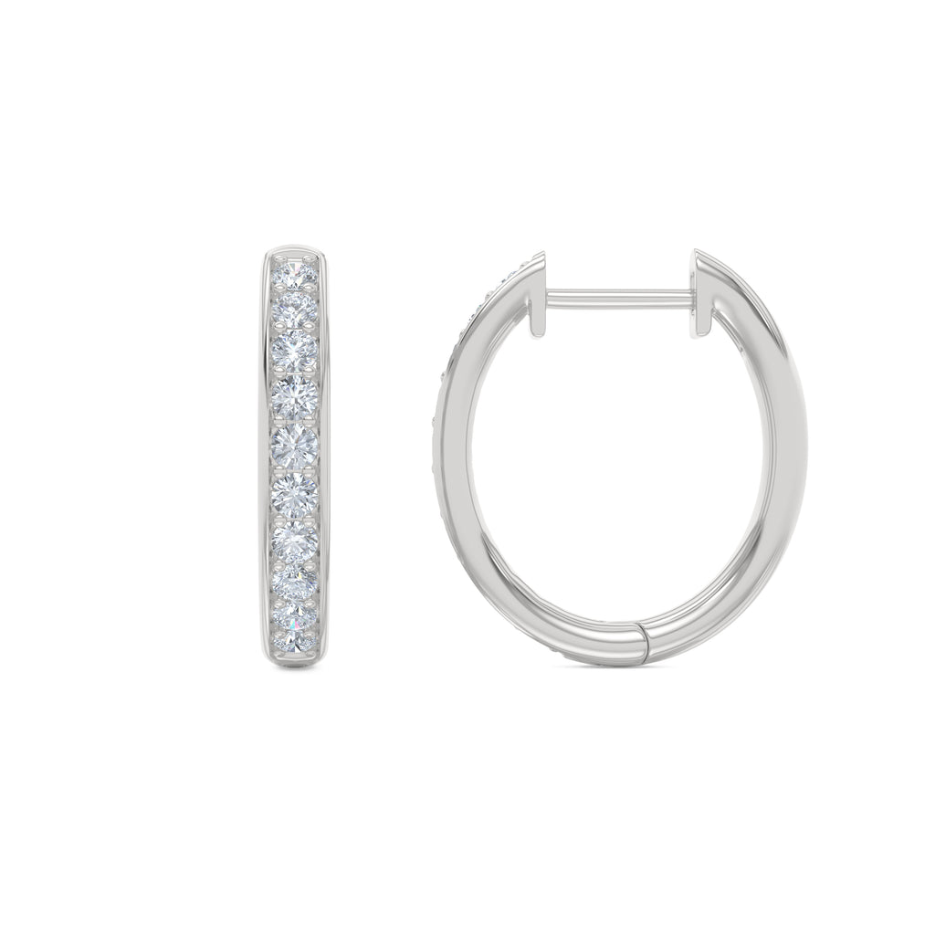 Heritage 0.50ct Lab Diamond Hoop Earrings in Sterling Silver