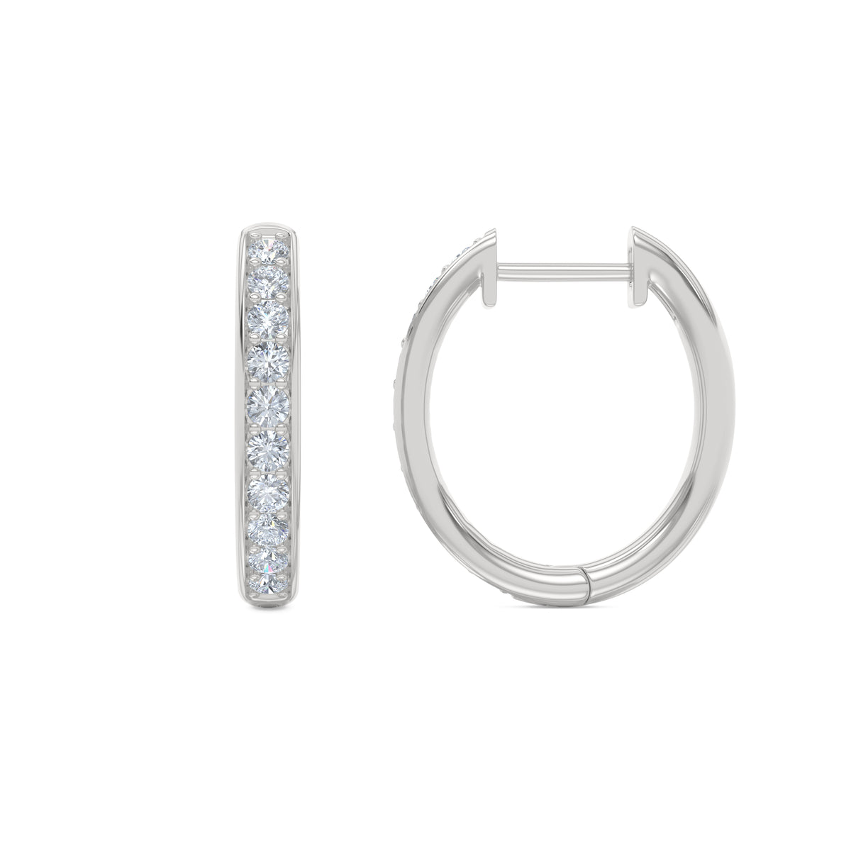 Heritage 0.50ct Lab Diamond Hoop Earrings in Sterling Silver
