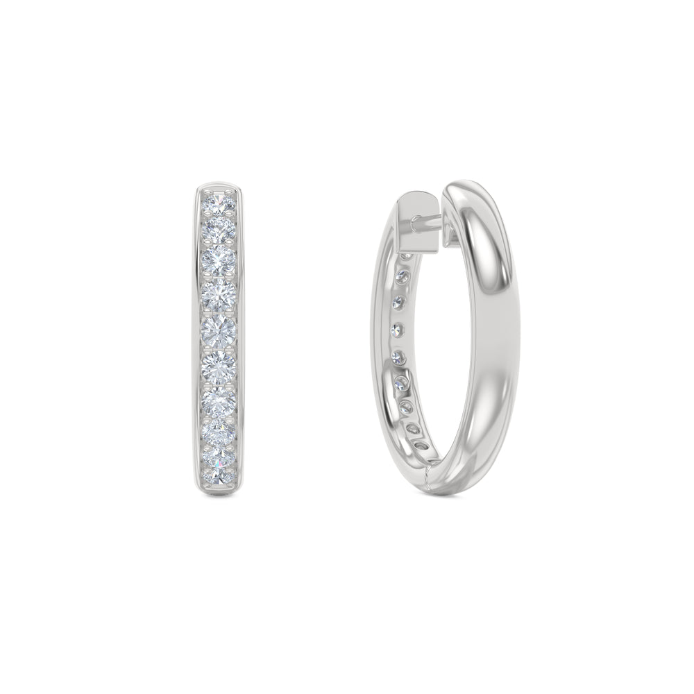 Heritage 0.50ct Lab Diamond Hoop Earrings in Sterling Silver