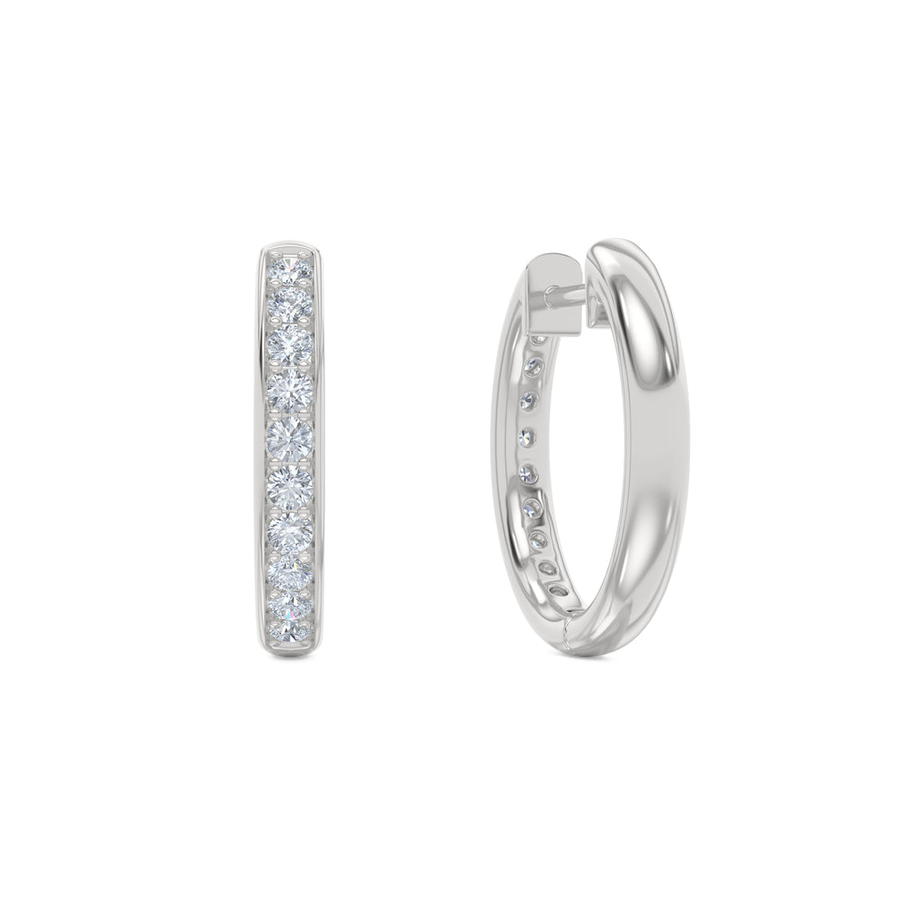Heritage 0.50ct Lab Diamond Hoop Earrings in Sterling Silver