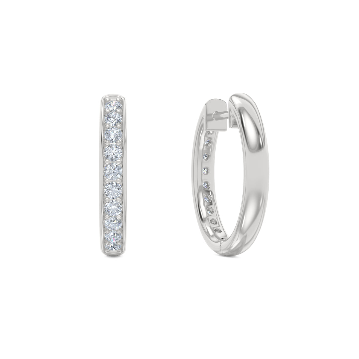 Heritage 0.50ct Lab Diamond Hoop Earrings in Sterling Silver
