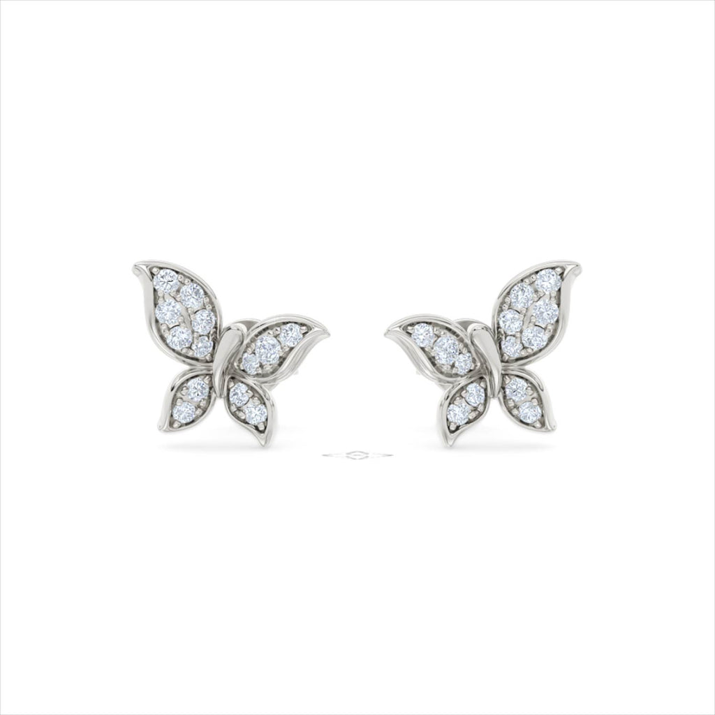Papillon 0.15ct Lab Diamond Stud Earrings in Sterling Silver