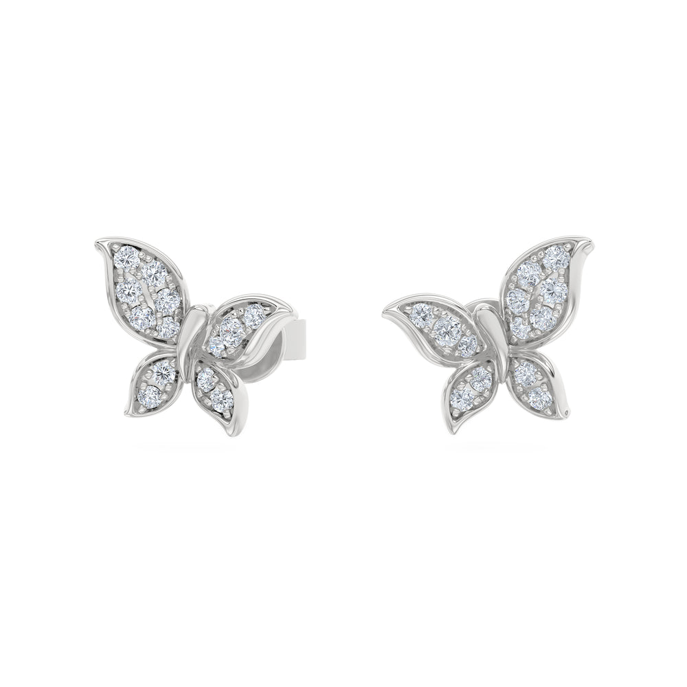 Papillon 0.15ct Lab Diamond Stud Earrings in Sterling Silver