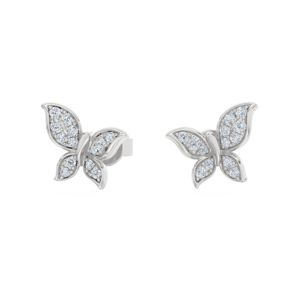 Papillon 0.15ct Lab Diamond Stud Earrings in Sterling Silver
