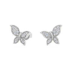 Papillon 0.15ct Lab Diamond Stud Earrings in Sterling Silver