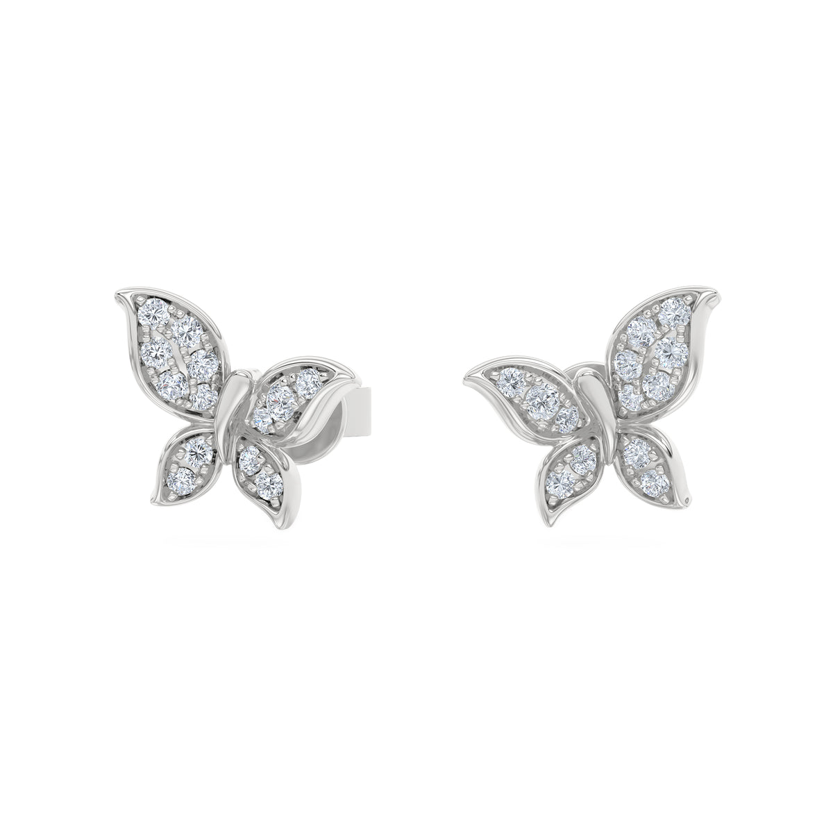 Papillon 0.15ct Lab Diamond Stud Earrings in Sterling Silver