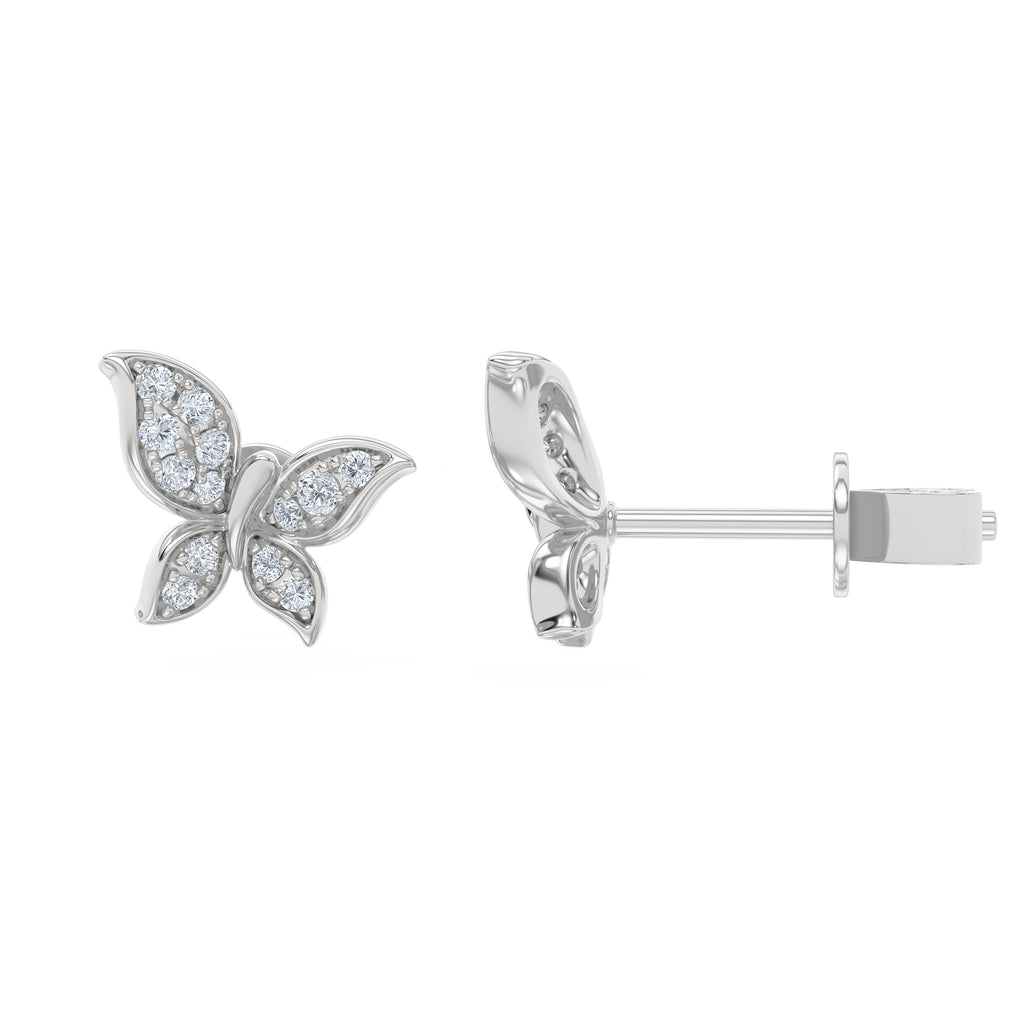 Papillon 0.15ct Lab Diamond Stud Earrings in Sterling Silver