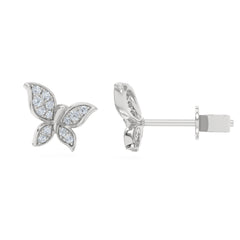 Papillon 0.15ct Lab Diamond Stud Earrings in Sterling Silver