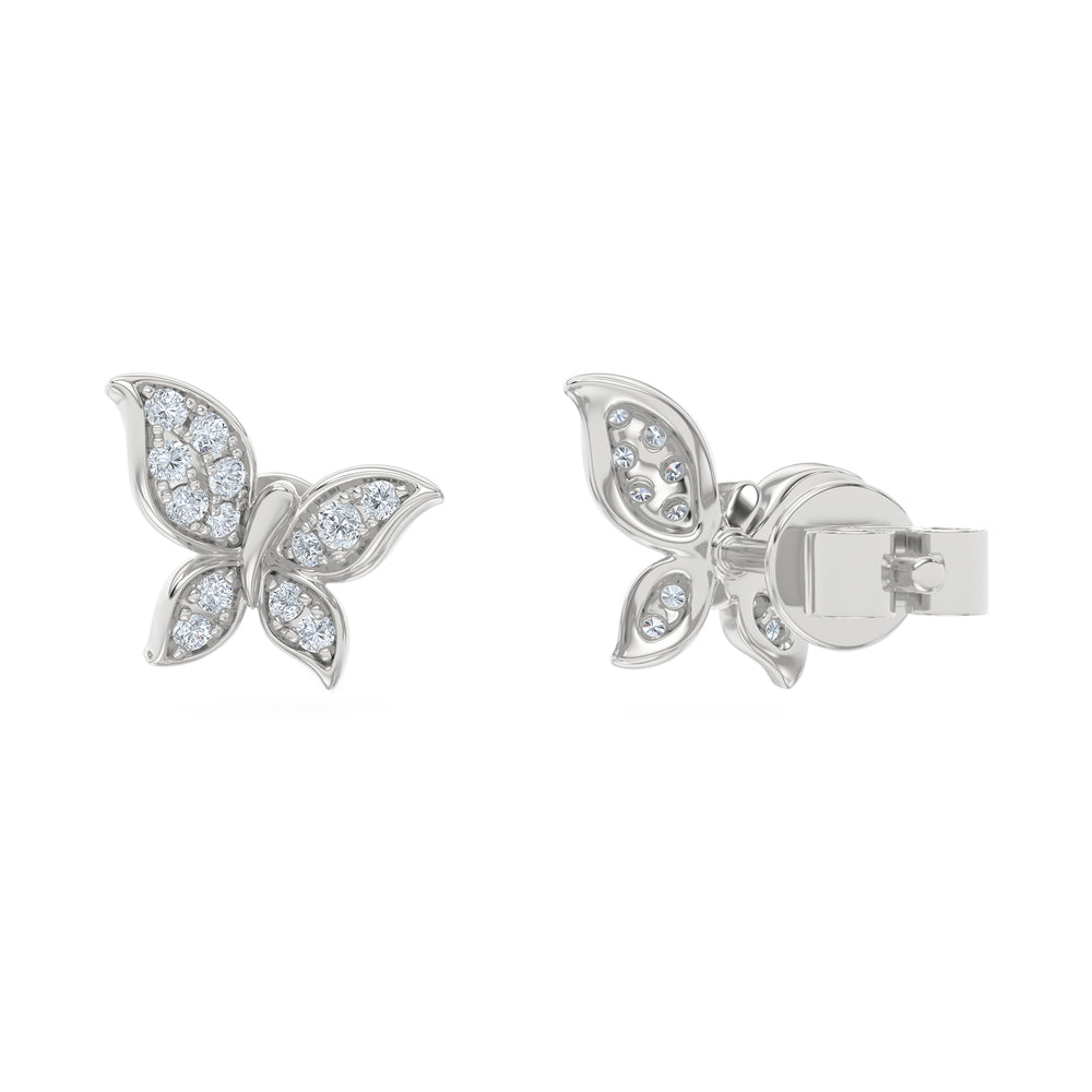 Papillon 0.15ct Lab Diamond Stud Earrings in Sterling Silver