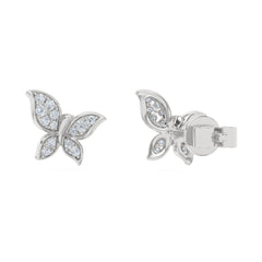 Papillon 0.15ct Lab Diamond Stud Earrings in Sterling Silver