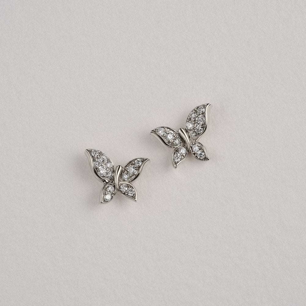 Papillon 0.15ct Lab Diamond Stud Earrings in Sterling Silver