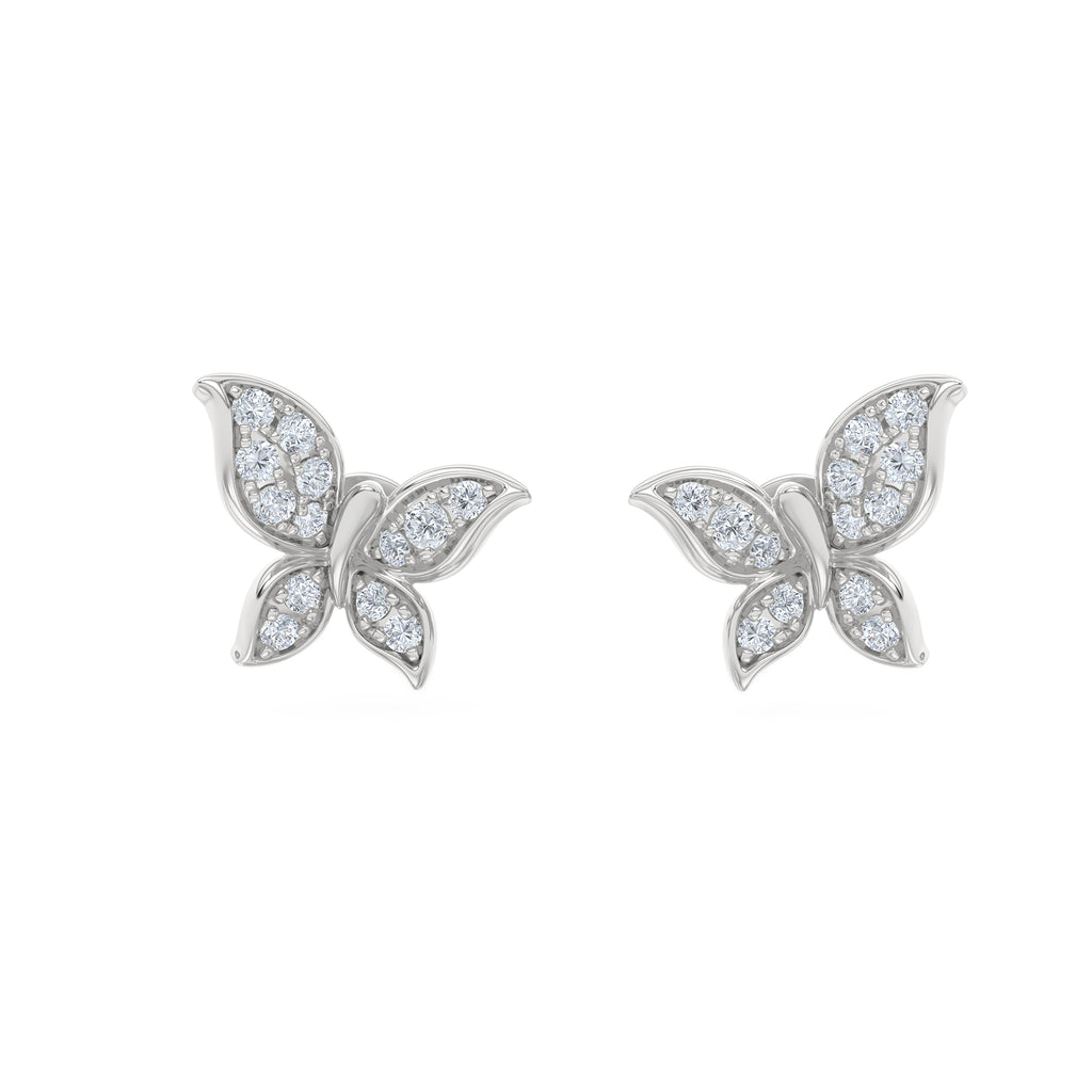 Papillon 0.15ct Lab Diamond Stud Earrings in Sterling Silver