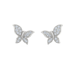 Papillon 0.15ct Lab Diamond Stud Earrings in Sterling Silver