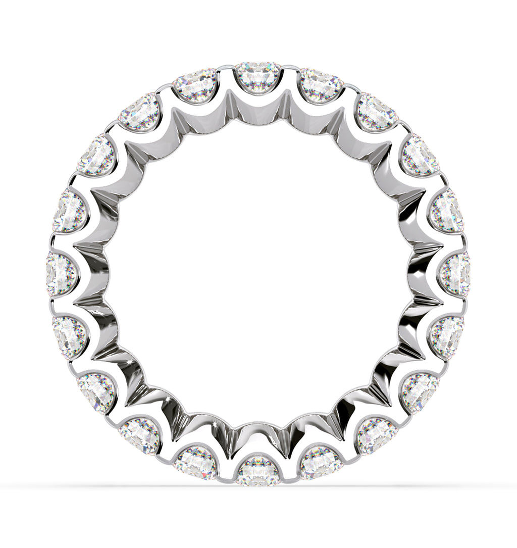 Chloe Lab Diamond Eternity Ring 18K White Gold Claw Set 3.00ct G/Vs
