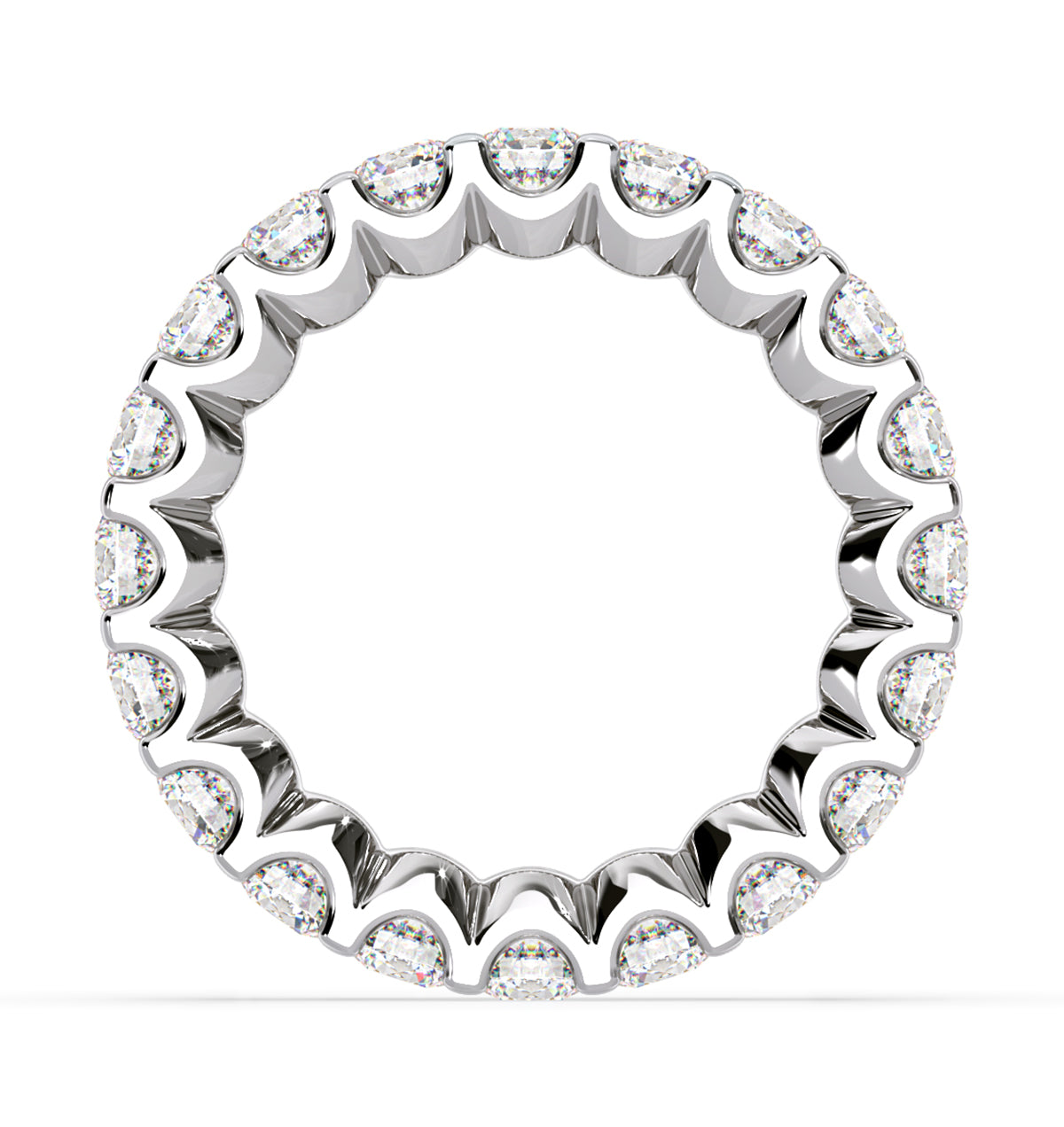 CHLOE PLATINUM DIAMOND FULL ETERNITY RING 3.00CT H/SI