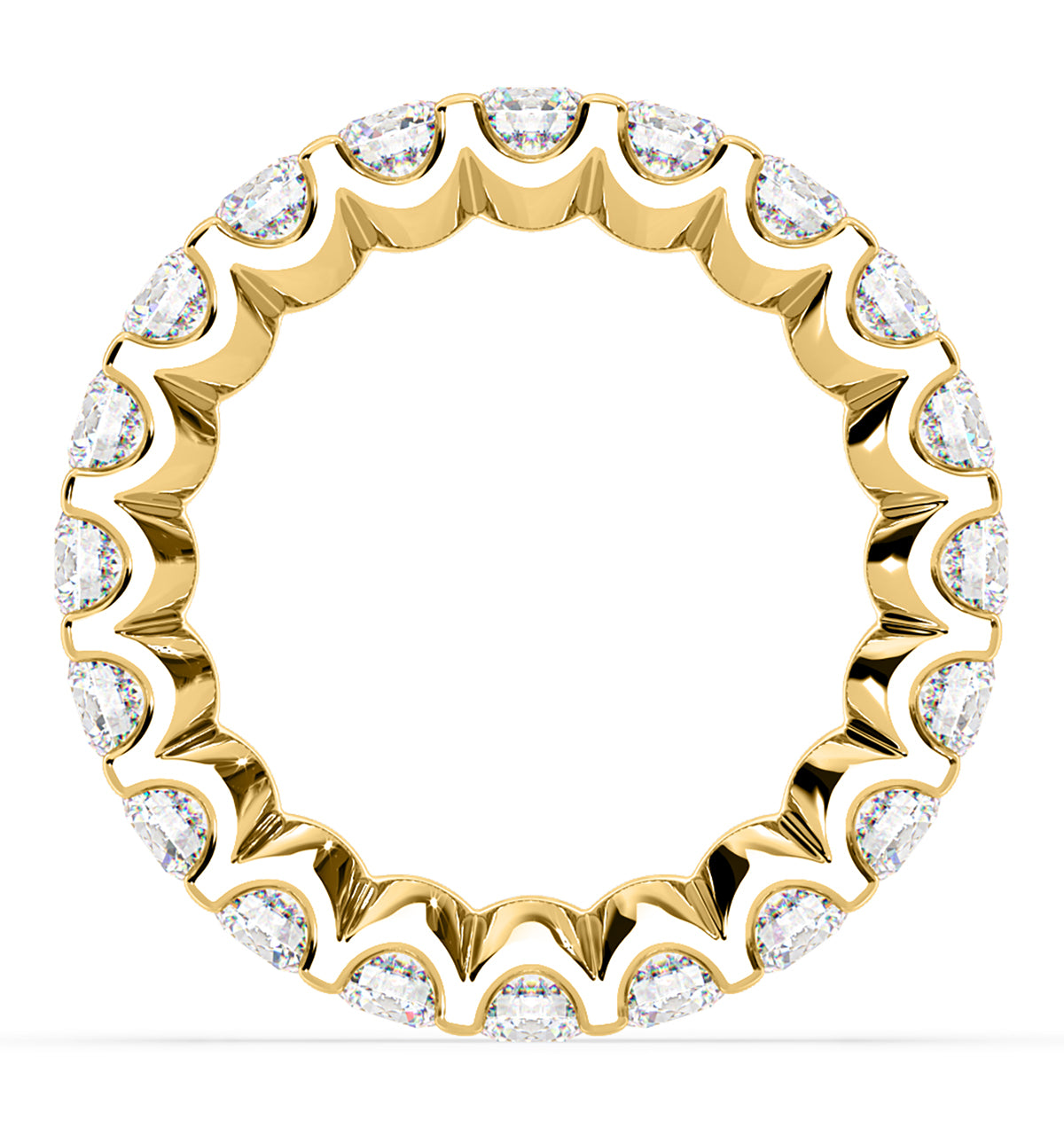 Chloe Lab Diamond Eternity Ring 18K Gold Claw Set 3.00ct G/Vs
