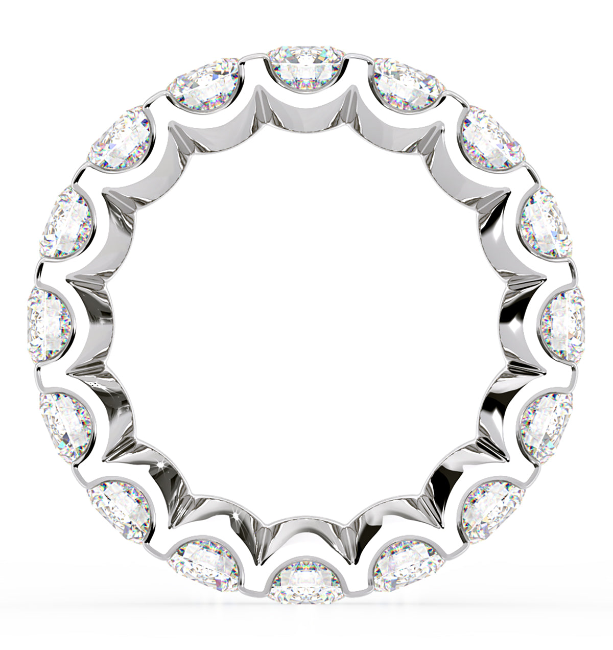 Eternity Ring Chloe Platinum Diamond 5.00ct H/Si