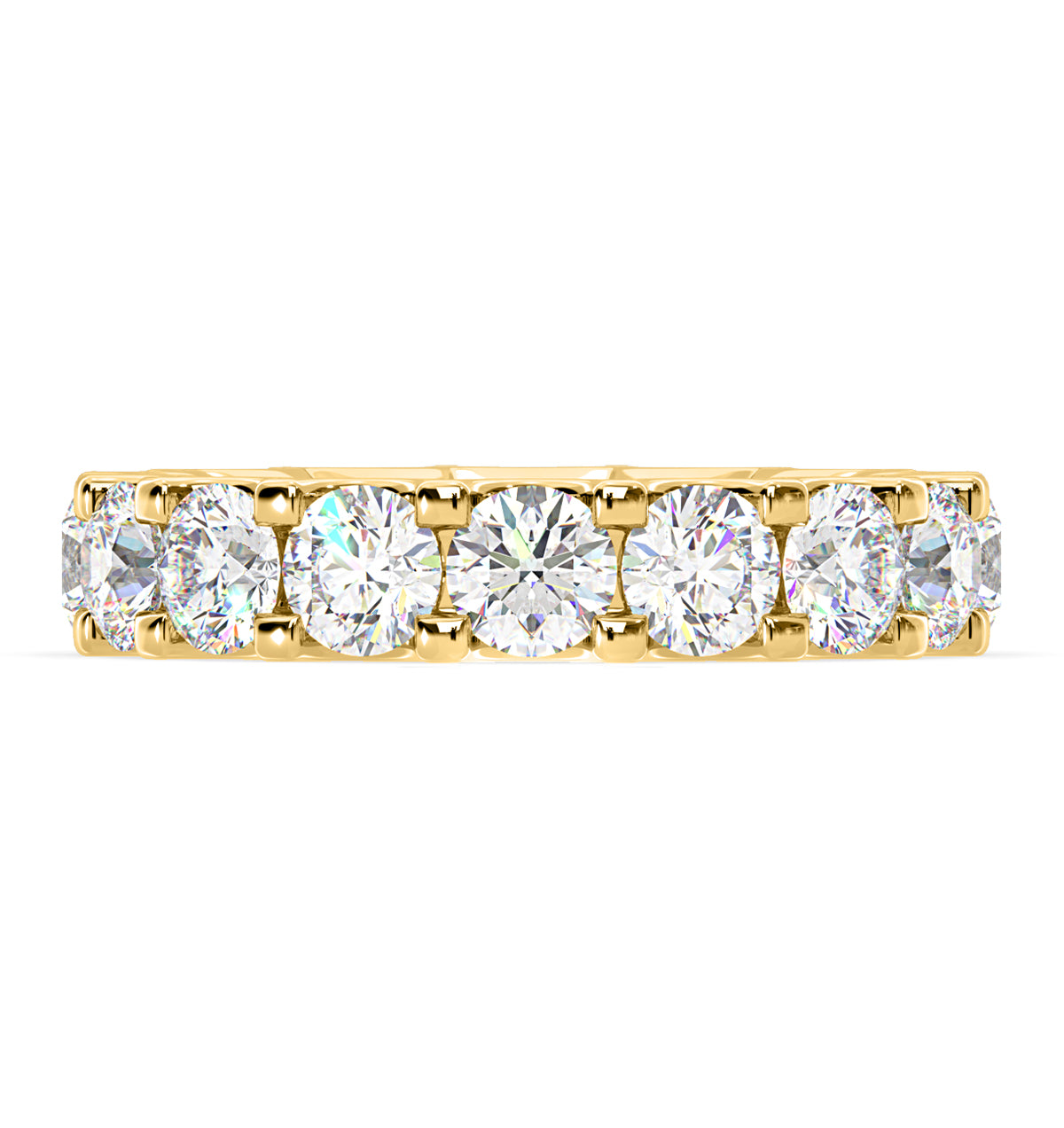 Chloe Lab Diamond Eternity Ring 18K Gold Claw Set 5.00ct G/Vs