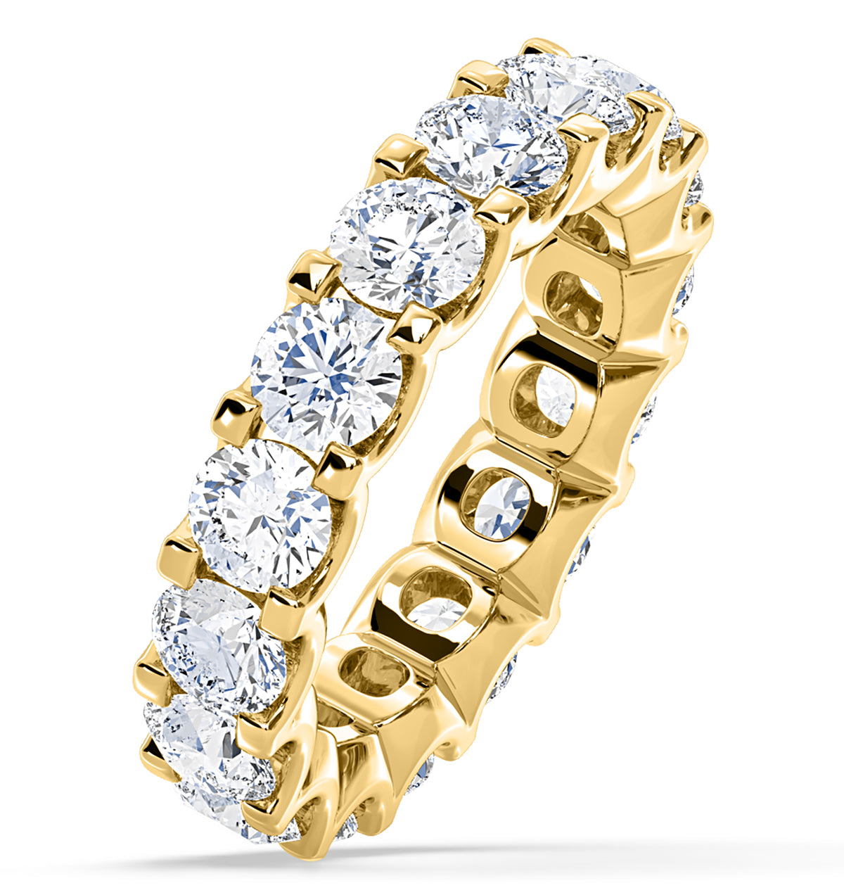 Chloe Lab Diamond Eternity Ring 18K Gold Claw Set 5.00ct G/Vs