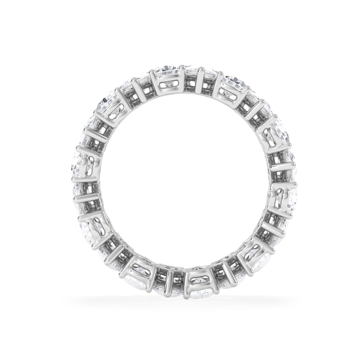 LUXE 4.00ct Lab Diamond Eternity Ring with IGI Certified Pear-Cut Diamonds in 18K White Gold