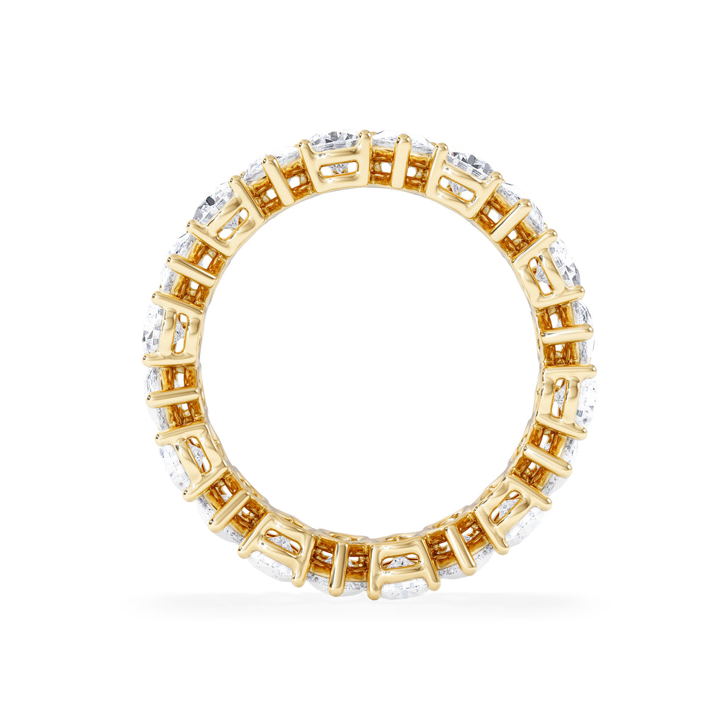 LUXE 4.00ct Lab Diamond Eternity Ring with IGI Certified Pear-Cut Diamonds in 18K Yellow Gold