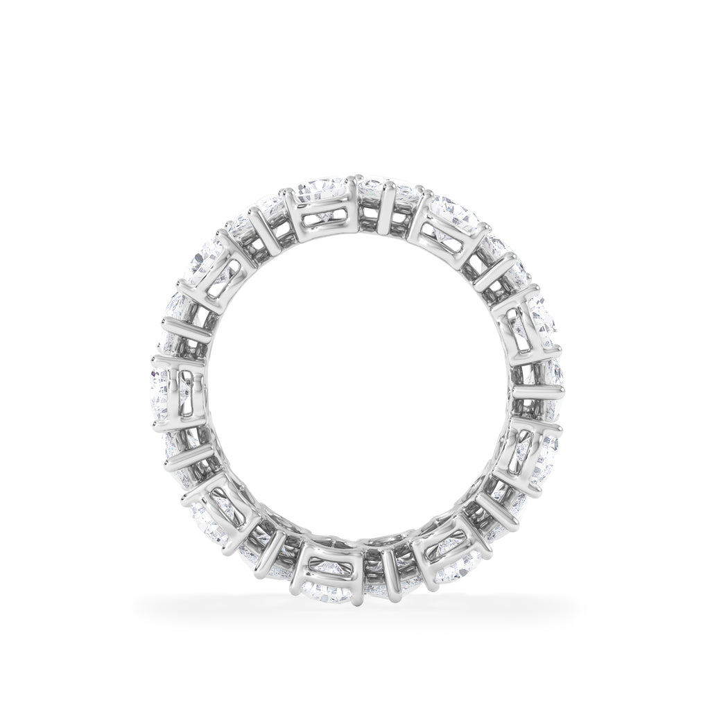 LUXE 5.00ct Lab Diamond Eternity Ring with IGI Certified Pear-Cut Diamonds in 18K White Gold