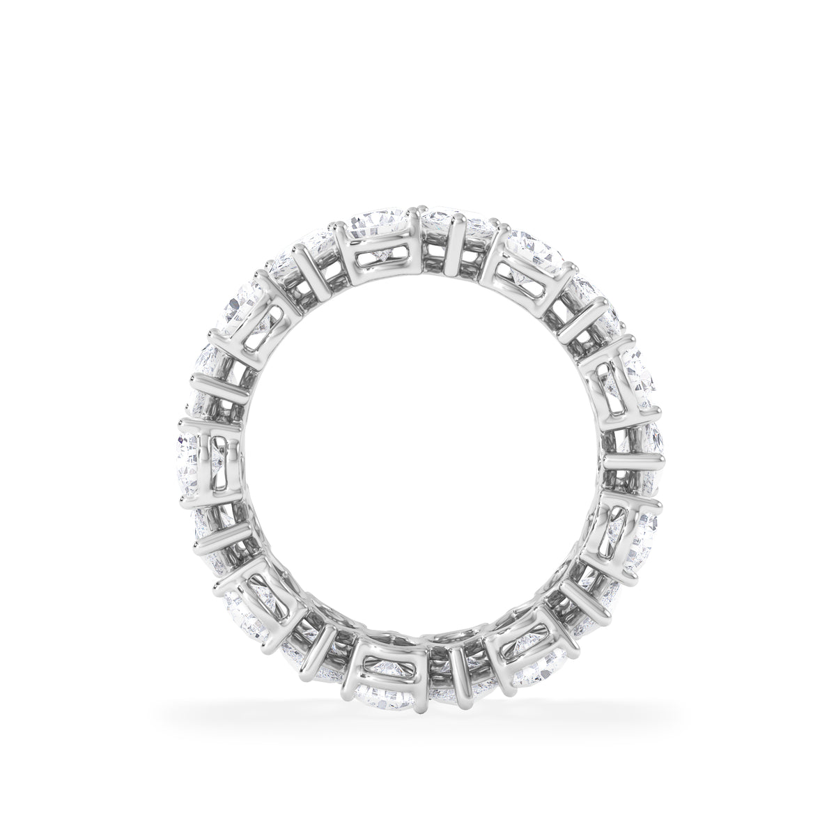 LUXE 5.00ct Lab Diamond Eternity Ring with IGI Certified Pear-Cut Diamonds in 18K White Gold