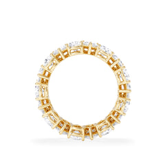 LUXE 5.00ct Lab Diamond Eternity Ring with IGI Certified Pear-Cut Diamonds in 18K Yellow Gold