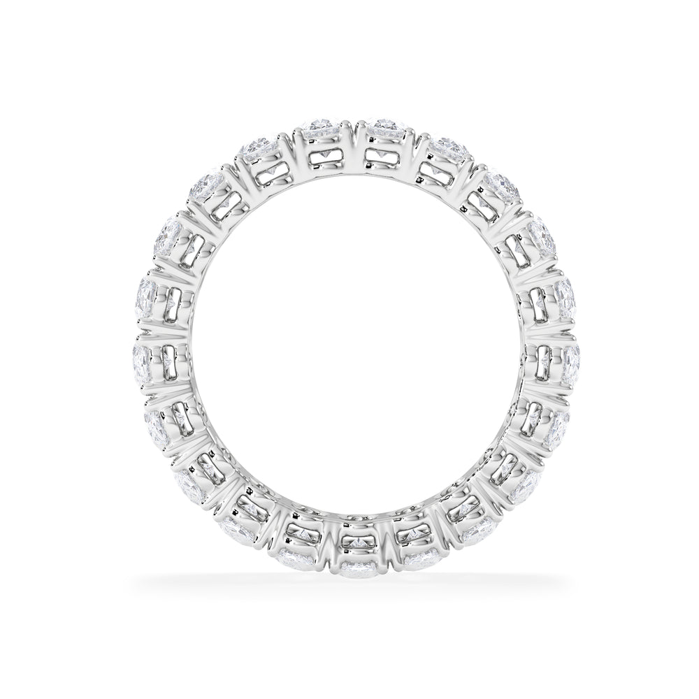 LUXE 4.00ct Lab Diamond Eternity Ring with IGI Certified Oval-Cut Diamonds in 18K White Gold