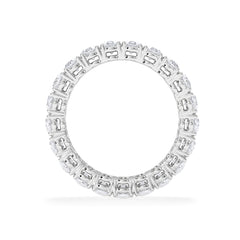 LUXE 4.00ct Lab Diamond Eternity Ring with IGI Certified Oval-Cut Diamonds in 18K White Gold