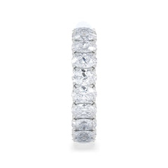LUXE 4.00ct Lab Diamond Eternity Ring with IGI Certified Oval-Cut Diamonds in 18K White Gold