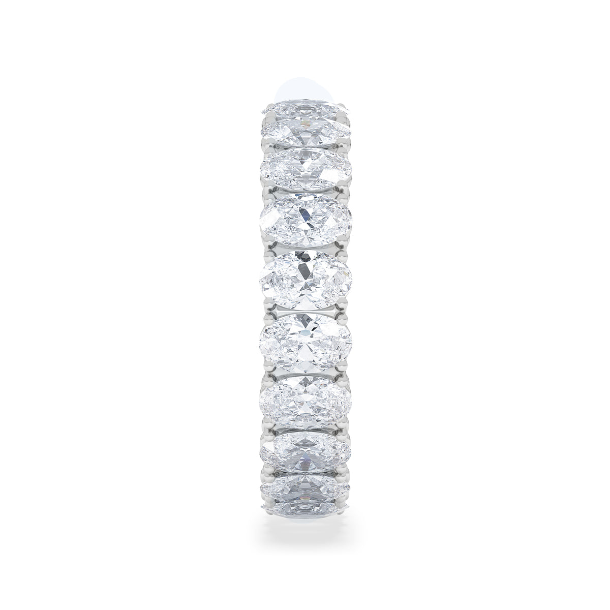 LUXE 4.00ct Lab Diamond Eternity Ring with IGI Certified Oval-Cut Diamonds in 18K White Gold