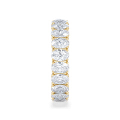 LUXE 4.00ct Lab Diamond Eternity Ring with IGI Certified Oval-Cut Diamonds in 18K Yellow Gold