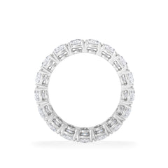 LUXE 5.00ct Lab Diamond Eternity Ring with IGI Certified Oval-Cut Diamonds in 18K White Gold