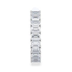 LUXE 5.00ct Lab Diamond Eternity Ring with IGI Certified Emerald-Cut Diamonds in 18K White Gold