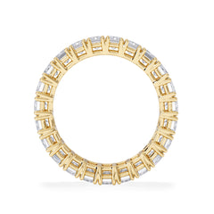LUXE 5.00ct Lab Diamond Eternity Ring with IGI Certified Emerald-Cut Diamonds in 18K Yellow Gold