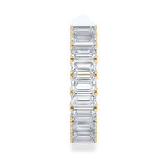 LUXE 7.00ct Lab Diamond Eternity Ring with IGI Certified Emerald-Cut Diamonds in 18K Yellow Gold