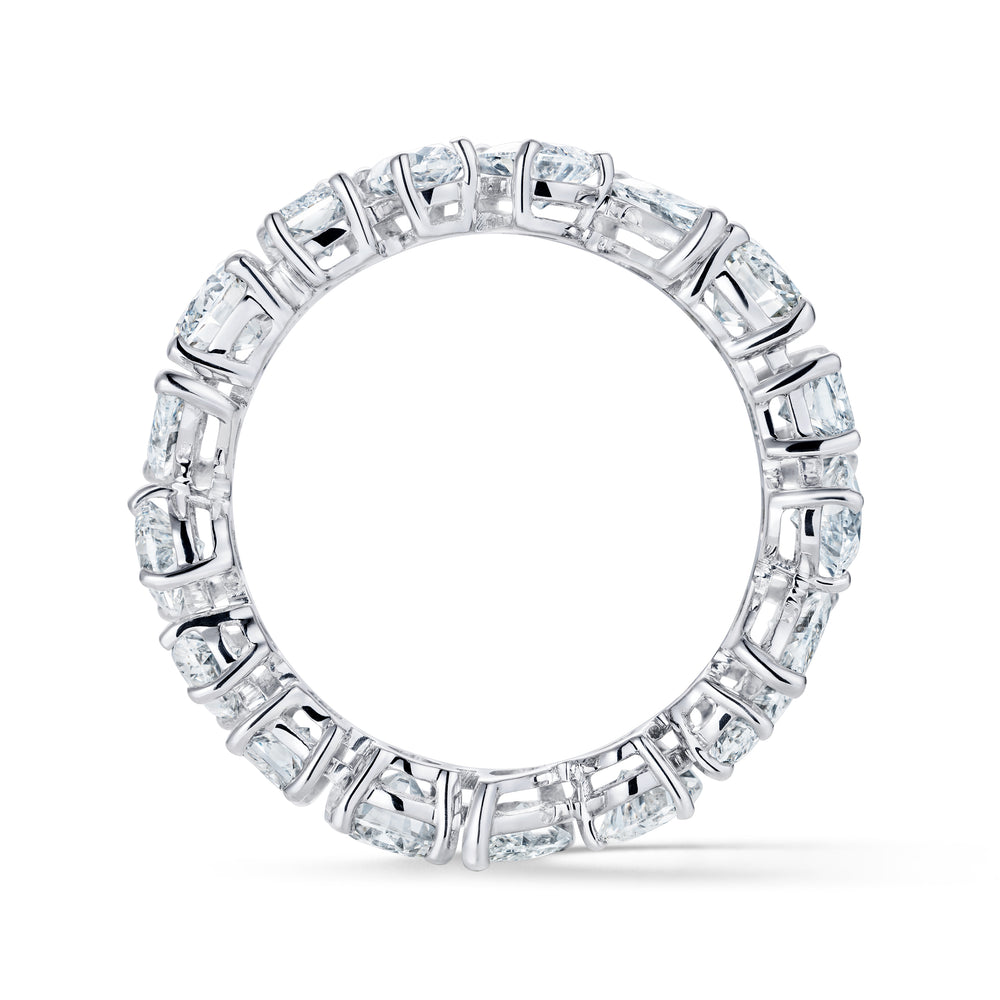 LUXE 4.00ct Lab Diamond Chloe Eternity Ring with IGI Certified Mixed-Cut Diamonds in 18K White Gold