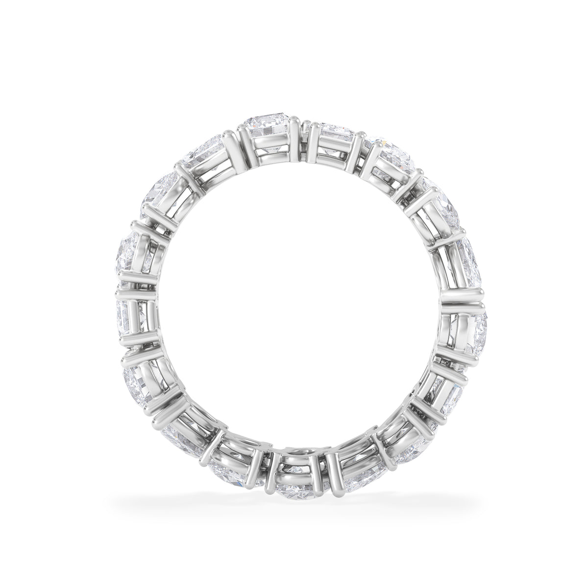 LUXE 4.00ct Lab Diamond Eternity Ring with IGI Certified Asymmetrical-Cut Diamonds in 18K White Gold