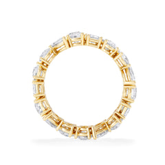 LUXE 4.00ct Lab Diamond Eternity Ring with IGI Certified Asymmetrical-Cut Diamonds in 18K Yellow Gold