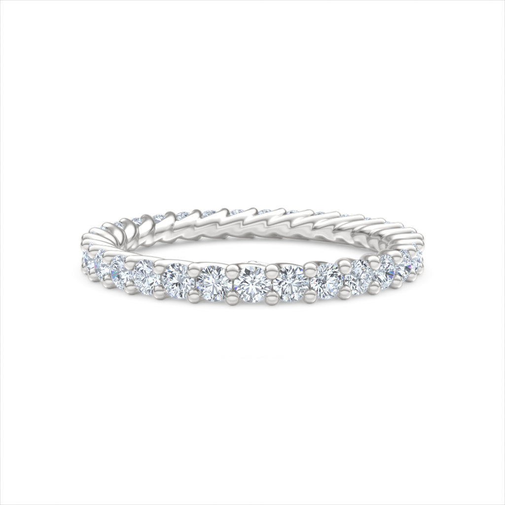 Legacy 1.00ct Round Cut Lab Diamond Eternity Ring in Platinum