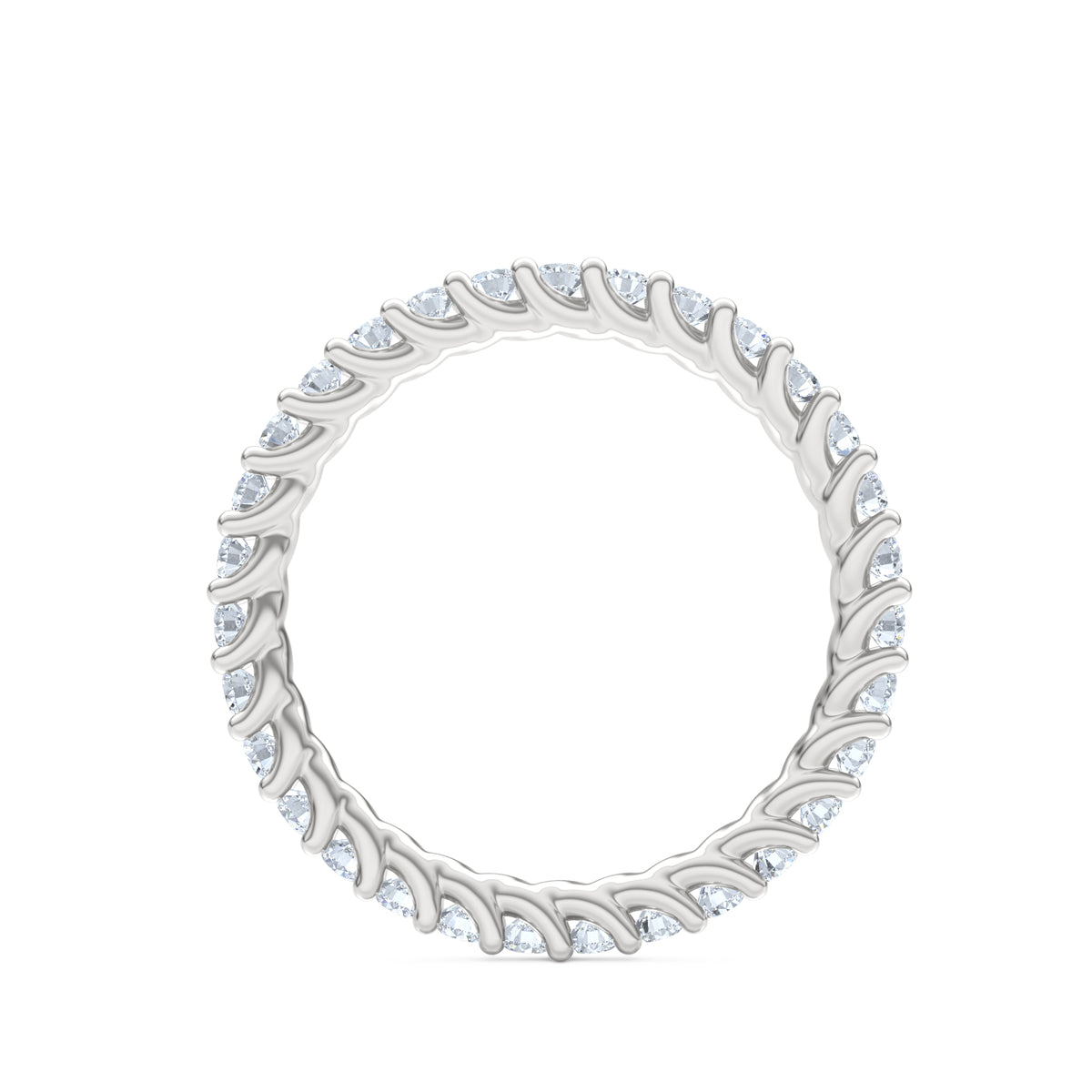 Legacy 1.00ct Round Cut Lab Diamond Eternity Ring in 18K White Gold