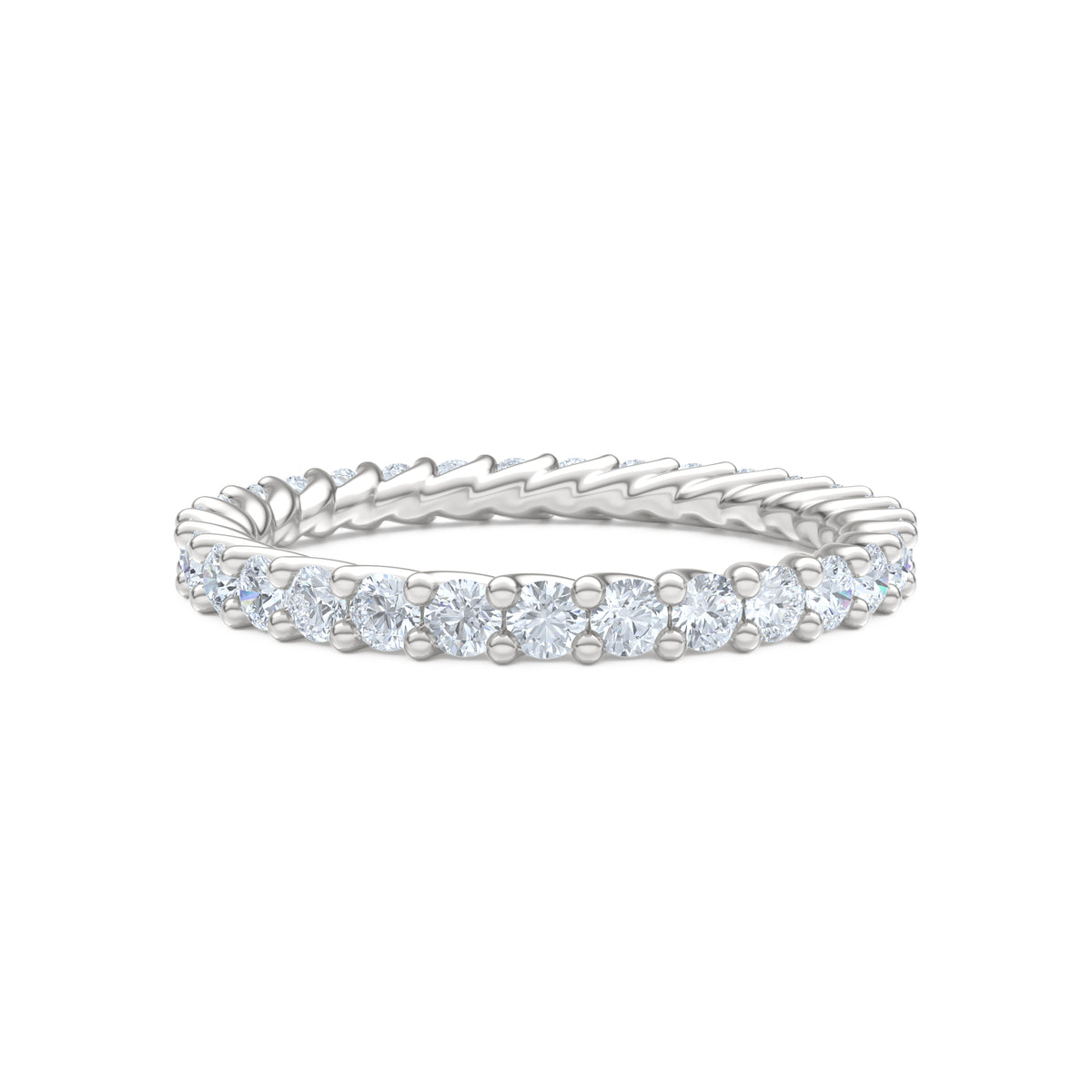 Legacy 1.00ct Round Cut Lab Diamond Eternity Ring in Platinum