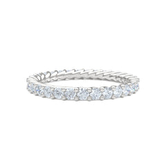 Legacy 1.00ct Round Cut Lab Diamond Eternity Ring in 18K White Gold