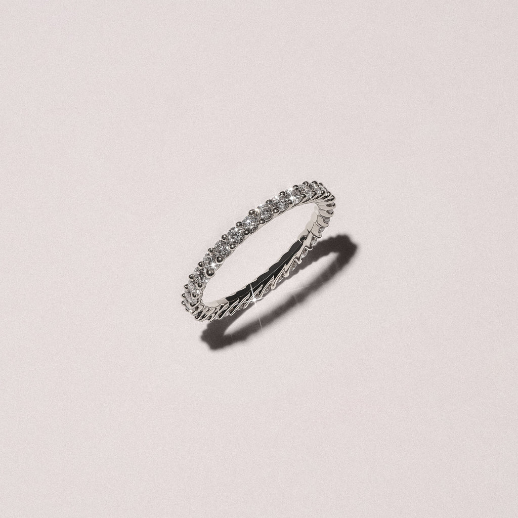 Legacy 1.00ct Round Cut Lab Diamond Eternity Ring in 18K White Gold