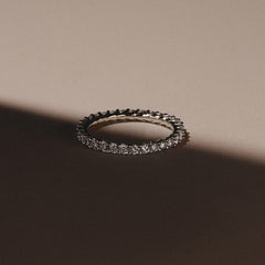 Legacy 1.00ct Round Cut Lab Diamond Eternity Ring in 18K White Gold